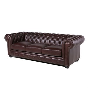 brookfield leather chesterfield sofa in brown