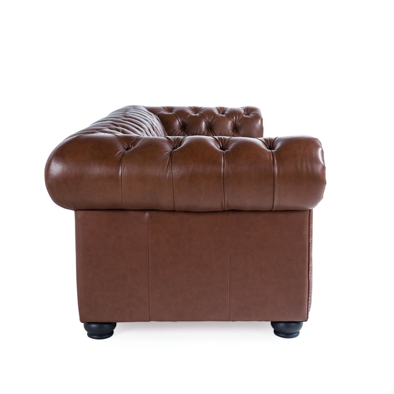 Alexandon leather on sale chesterfield sofa