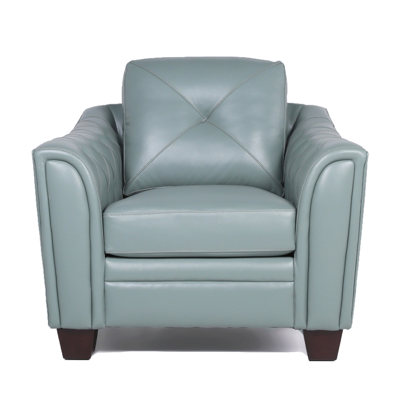 spa blue accent chair