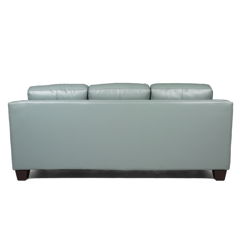 Daily Tufted Leather Traditional Sofa In Spa Blue Cymax Business