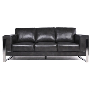 grayson leather sofa with metal leg