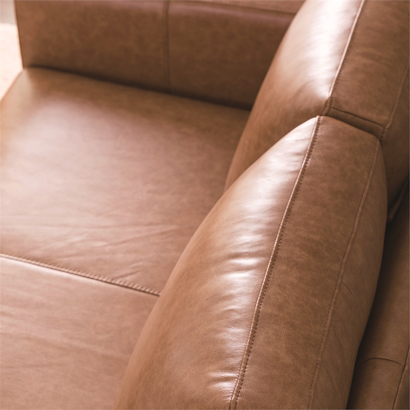 Berube Leather Sofa In Camel Cymax, Latitude Leather Sofa