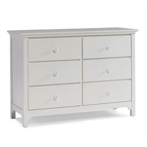bivona and company catania wood 6-drawer double dresser in snow white
