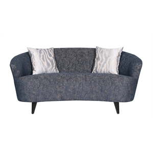 American Eagle Furniture Fabric Loveseat in Dark Blue