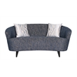 American Eagle Furniture Fabric Loveseat in Dark Blue