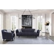 American Eagle Furniture Fabric Loveseat in Dark Blue