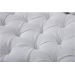 American Eagle Furniture Faux Leather Tufted Loveseat in White