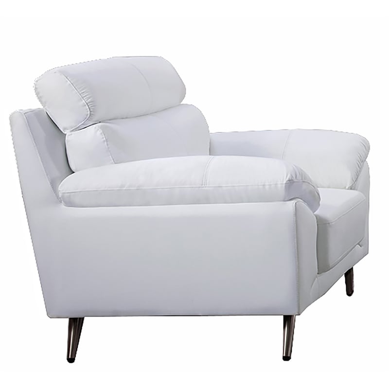 American Eagle Furniture Leather Accent Chair in White