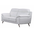 American Eagle Furniture Top Grain Leather Loveseat in White