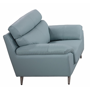 american eagle furniture leather accent chair in light blue
