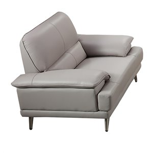 american eagle furniture leather accent chair in gray
