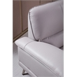 American Eagle Furniture Top Grain Leather Loveseat in Gray