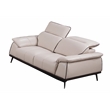 American Eagle Furniture Modern Leather Loveseat in Beige