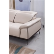 American Eagle Furniture Modern Leather Loveseat in Beige