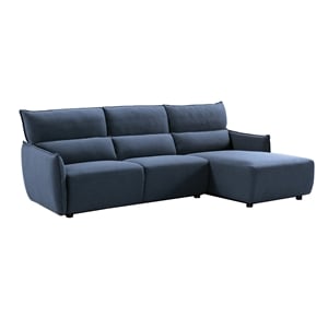 American Eagle Furniture Fabric Left Hand Sitting Sectional in Blue