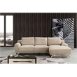 American Eagle Furniture Fabric Left Hand Sitting Sectional in Cream Beige