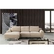 American Eagle Furniture Fabric Right Hand Sitting Sectional in Cream Beige