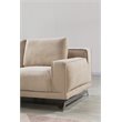 American Eagle Furniture Fabric Right Hand Sitting Sectional in Cream Beige