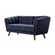 American Eagle Furniture Fabric Loveseat in Blue and Gray
