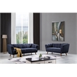 American Eagle Furniture Fabric Loveseat in Blue and Gray