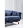 American Eagle Furniture Fabric Loveseat in Blue and Gray