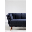 American Eagle Furniture Fabric Loveseat in Blue and Gray