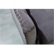 American Eagle Furniture Velvet Tufted Loveseat in Gray