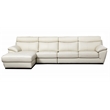 American Eagle Furniture Leather Left Side Facing Chaise Sectional in White