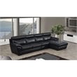 American Eagle Furniture Italian Leather Right Hand Facing Sectional in Black