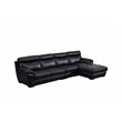 American Eagle Furniture Italian Leather Right Hand Facing Sectional in Black