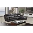 American Eagle Furniture Leather Right Hand Facing Sectional in Dark Chocolate