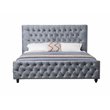 American Eagle Furniture Upholstered Fabric California King Platform Bed in Gray