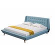 American Eagle Fabric Tufted California King Platform Bed in Light Blue