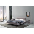 American Eagle Furniture Fabric California King Platform Bed in Light Gray