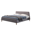 American Eagle Furniture Fabric Queen Platform Bed in Light Gray
