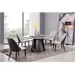 American Eagle Furniture Faux Leather Dining Side Chair in Gray