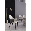 American Eagle Furniture Faux Leather Dining Arm Chair in Gray (Set of 2)