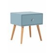 American Eagle Furniture 1 Drawer Wood Nightstand in Blue