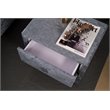 American Eagle Furniture 2 Drawer Tufted Fabric Nightstand in Gray