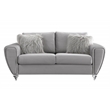 American Eagle Furniture Fabric Loveseat in Light Gray