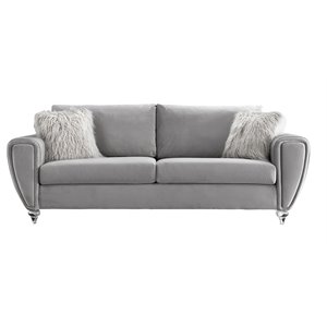 American Eagle Furniture Fabric Sofa in Light Gray