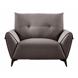 American Eagle Furniture Microfiber Leather Accent Chair in Warm Gray