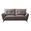 American Eagle Furniture Microfiber Leather Loveseat in Warm Gray