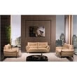 American Eagle Furniture Microfiber Leather Accent Chair in Beige