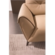 American Eagle Furniture Microfiber Leather Accent Chair in Beige
