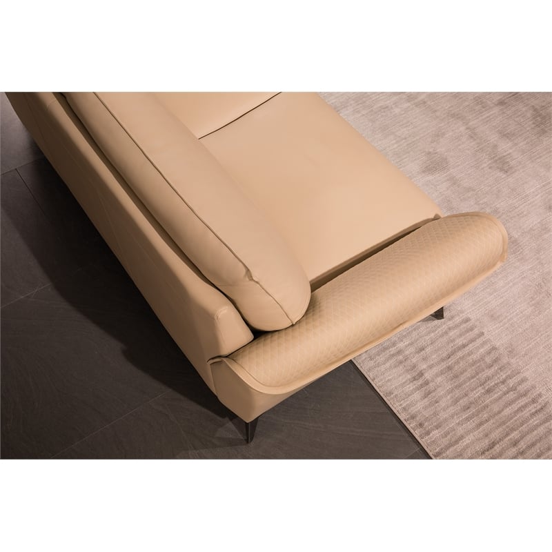 American Eagle Furniture Microfiber Leather Accent Chair in Beige
