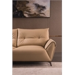 American Eagle Furniture Microfiber Leather Accent Chair in Beige