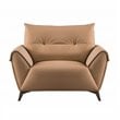 American Eagle Furniture Microfiber Leather Accent Chair in Beige