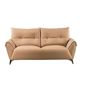 American Eagle Furniture Microfiber Leather Loveseat in Tan Brown