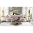 American Eagle Furniture Tufted Fabric Sofa in Pink Color